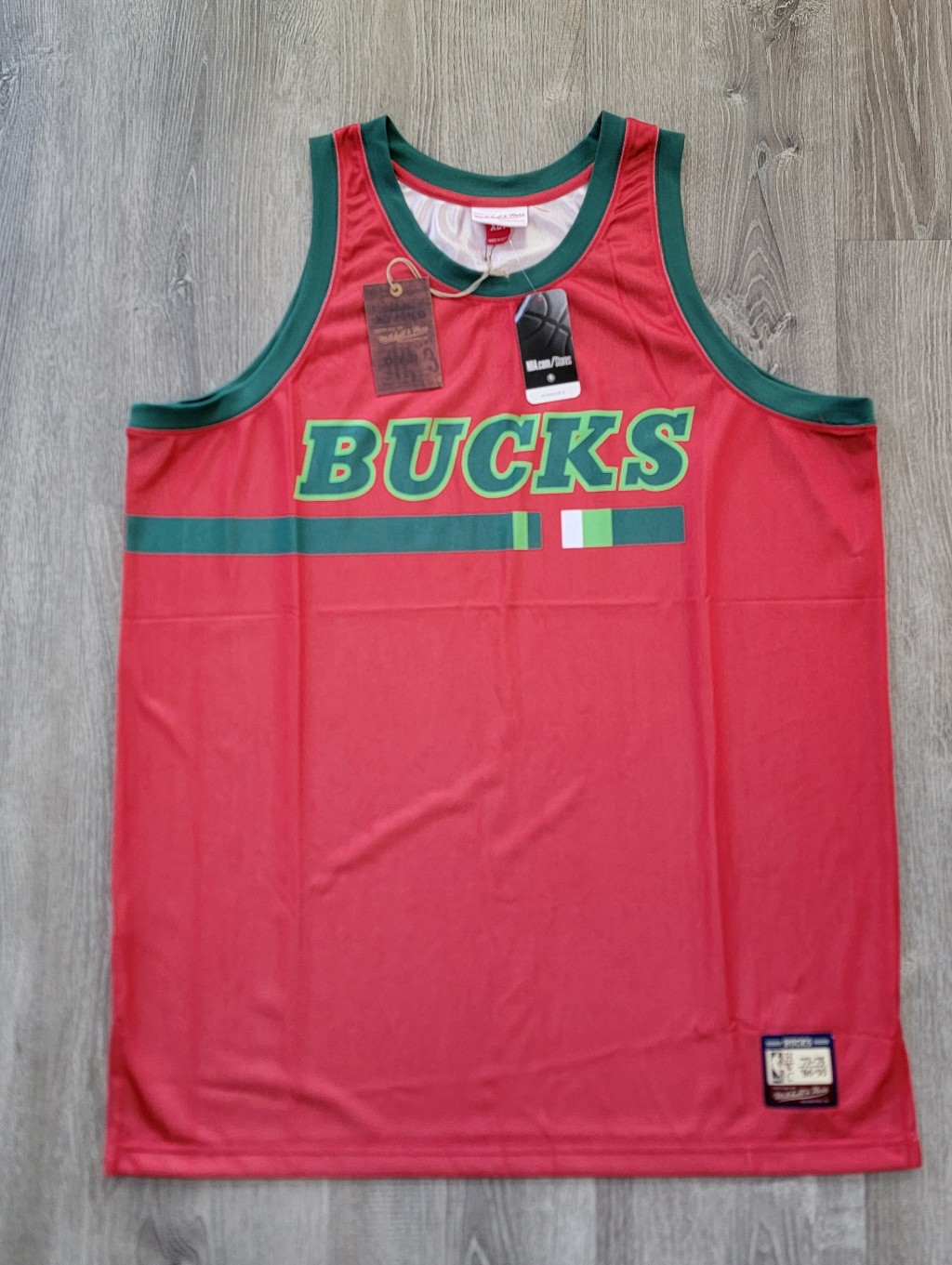 Brand New Mitchell  Ness Vintage Hwc 7393 Bucks Basketball Jersey Men Sz Xlt